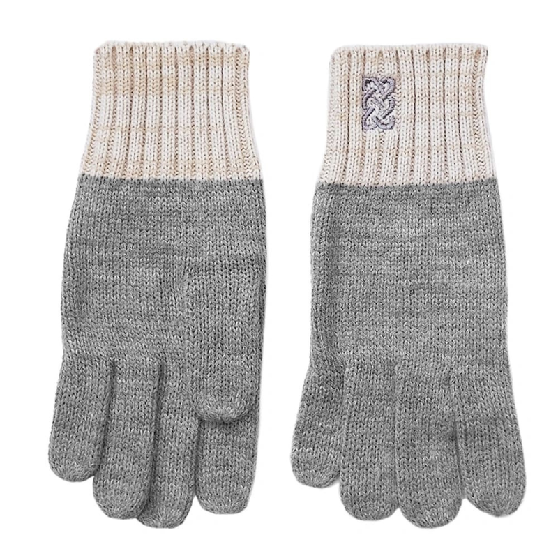 Sustainable Hat & Gloves Gift Set Taupe & Cream